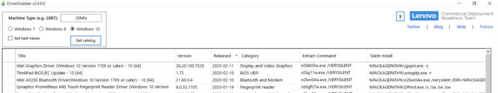 Lenovo DriverGrabber